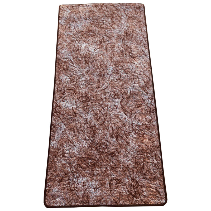 Szegett szőnyeg 70x150 cm - Vörösesbarna színben márvány mintával